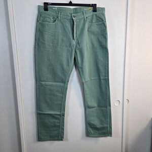 Nautica Jeans Co Mens Sage Green Straight Fit Surplus Grade Premium Jeans 38x30